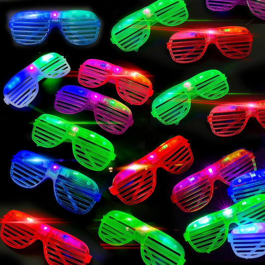 35 Pack LED Glasses Glow in The Dark Party Supplies,Multi-color & shapes Light up Glasses for Kids Adult Birthday Neon Party Favors Wedding Thanksgivings Xmas New Years