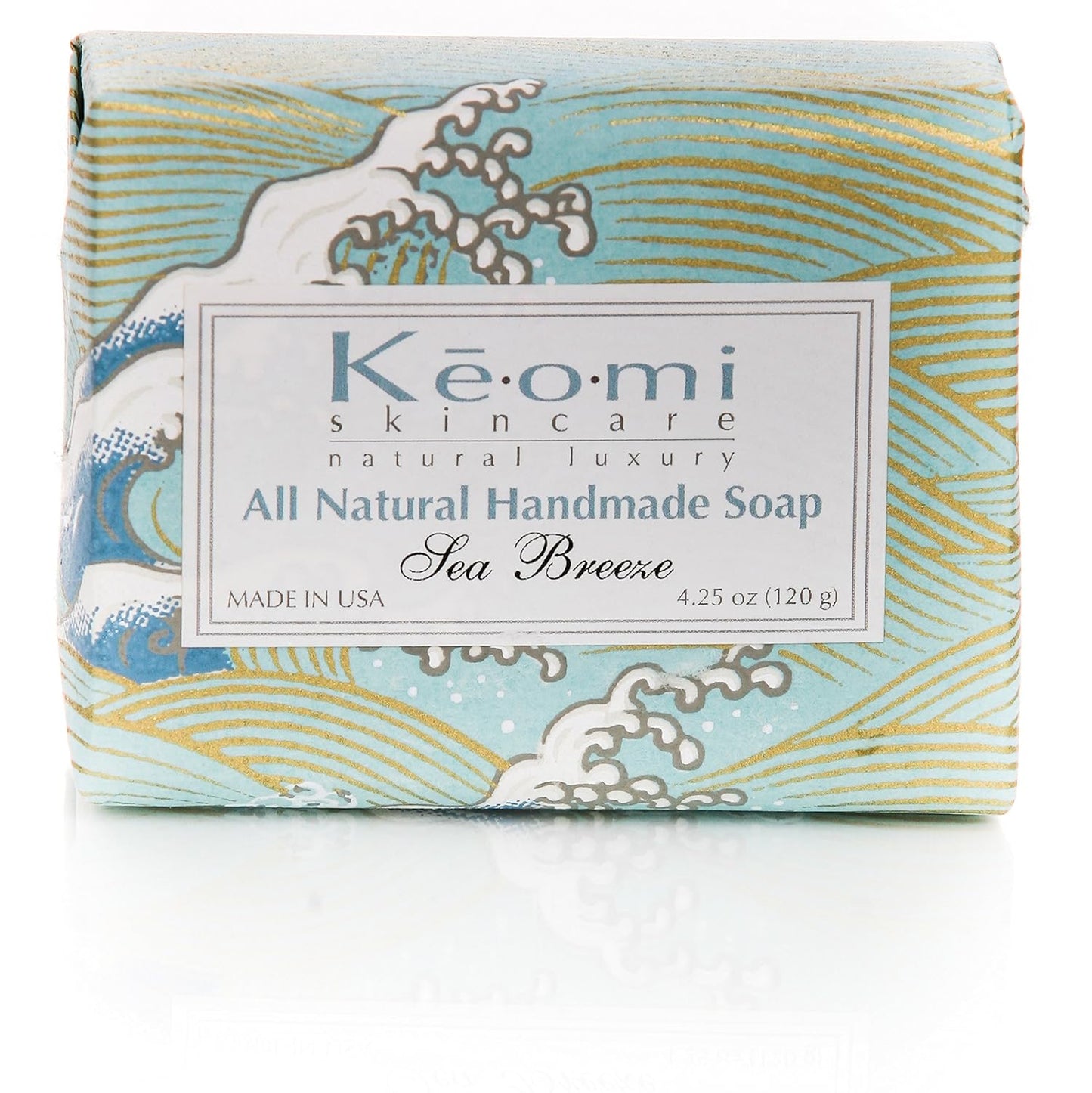 Organic Luxury Handmade 4 Bar Soap Gift Set by KEOMI NATURALS - Gift Boxed & Ready to Give - PAMPER THEM w/LUXURY WHILE LIFTING THEIR SPIRITS