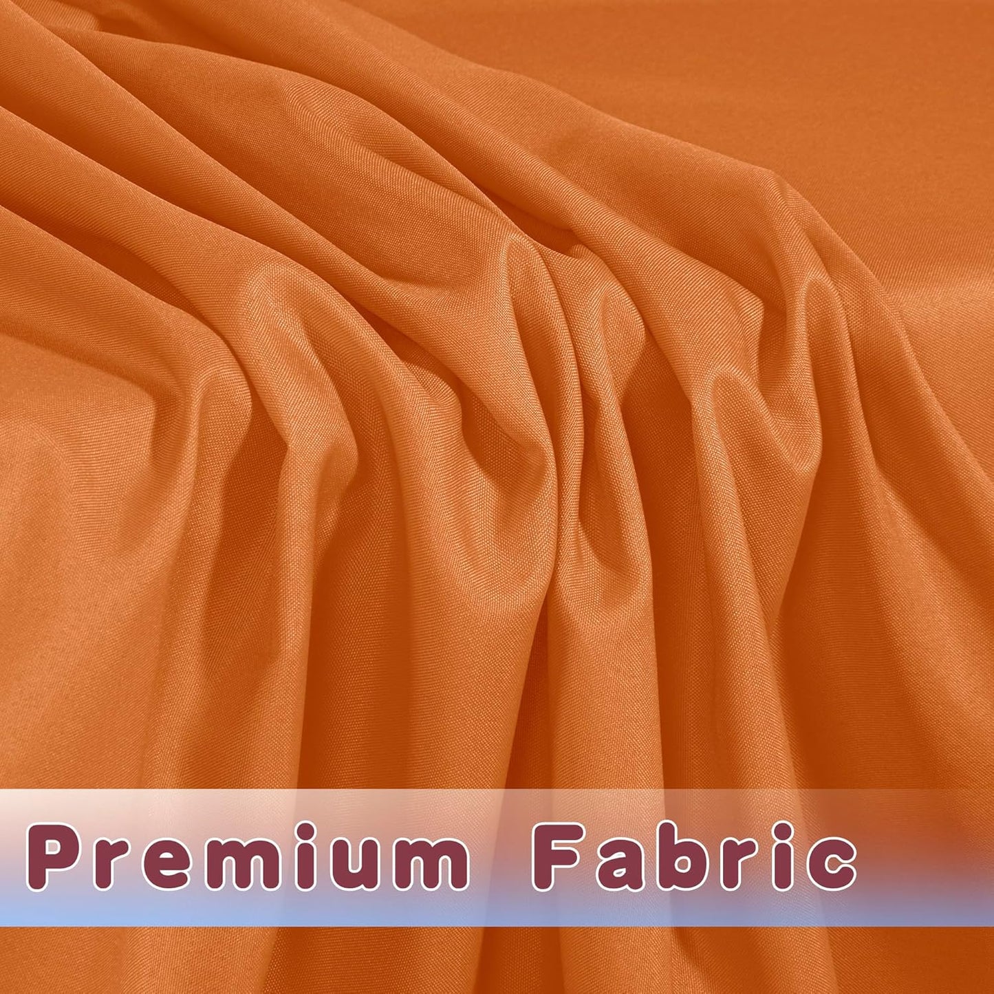 HolidayIdeas 2 Pack Fitted Tableclothes - 48 x 24 Inch - Orange Rectangle Tablecloths for 4 Foot Tables, Polyester Fabric Table Covers for Parties, Holiday Dinner, Wedding, Trade Show