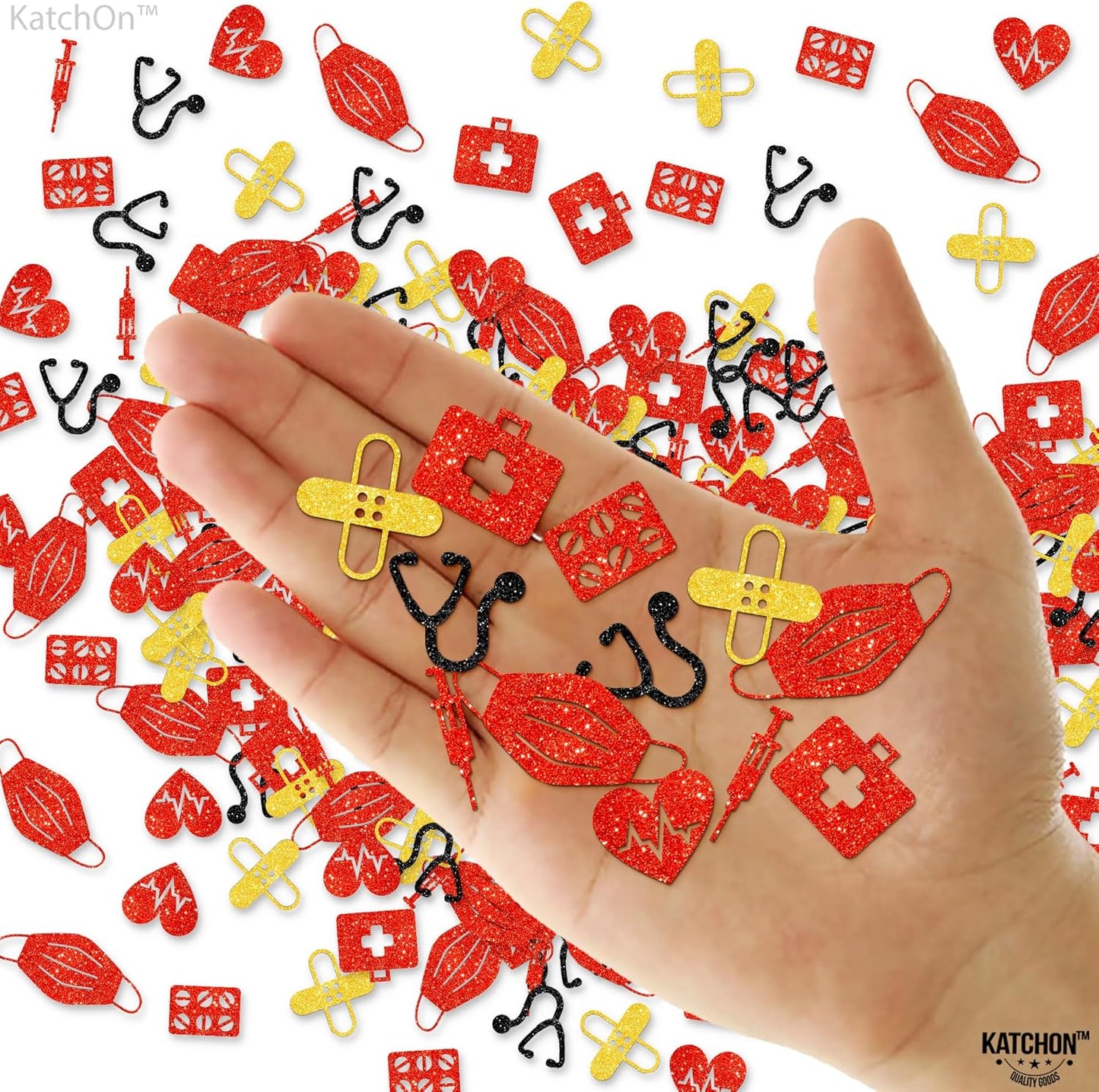 KatchOn, Glitter Nurse Graduation Confetti - Pack of 1000 | Nurse Confetti for table | Nurse Party Decorations, Medical Grad Decorations | Graduation decorations 2025