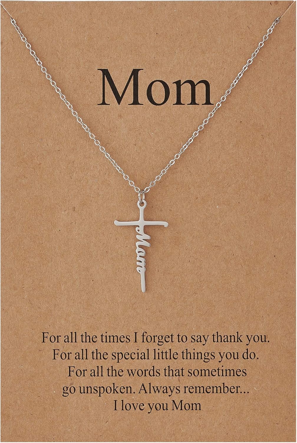 Lcherry Faith Cross Pendant Necklace for Women Religious Christian Jewelry Mother's Day Gifts for Women