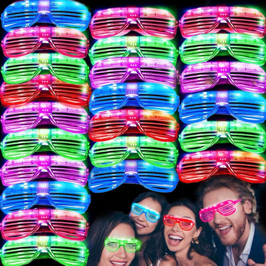 50 Pack Glow Sticks Glasses Bulk Party Pack,LED Glasses,Light Up Glasses,Glow In The Dark Party Supplies, Neon Glasses, Party Sunglasses Carnival Birthday Wedding Patriotic Fiesta Concert Party Favors