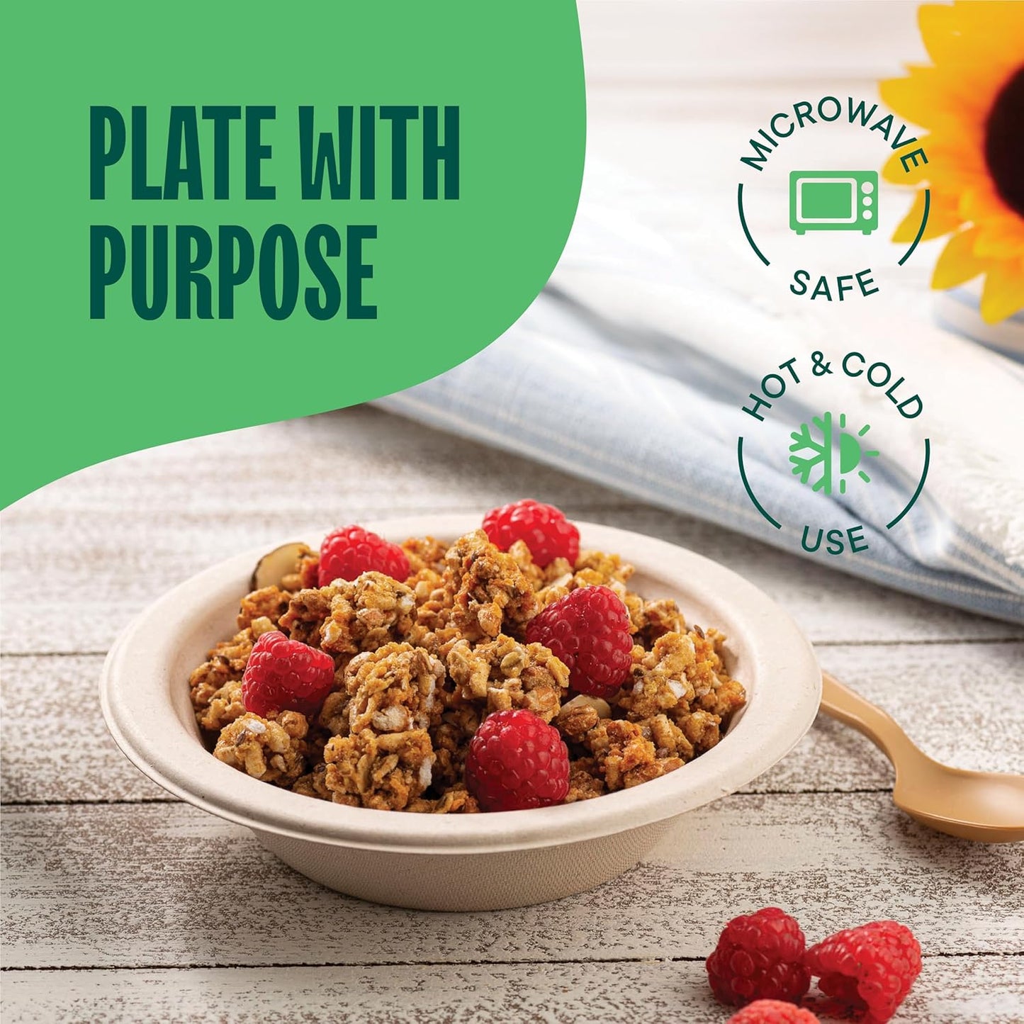 Stack Man Paper Bowls, 100% Compostable Disposable Soup Bowl [125-Pack] 12 oz. Heavy Duty, Eco-Friendly, Biodegradable Bagasse Hot Food Plates and Bowls - Natural Brown (BPI Certified) (PFAS-Free)