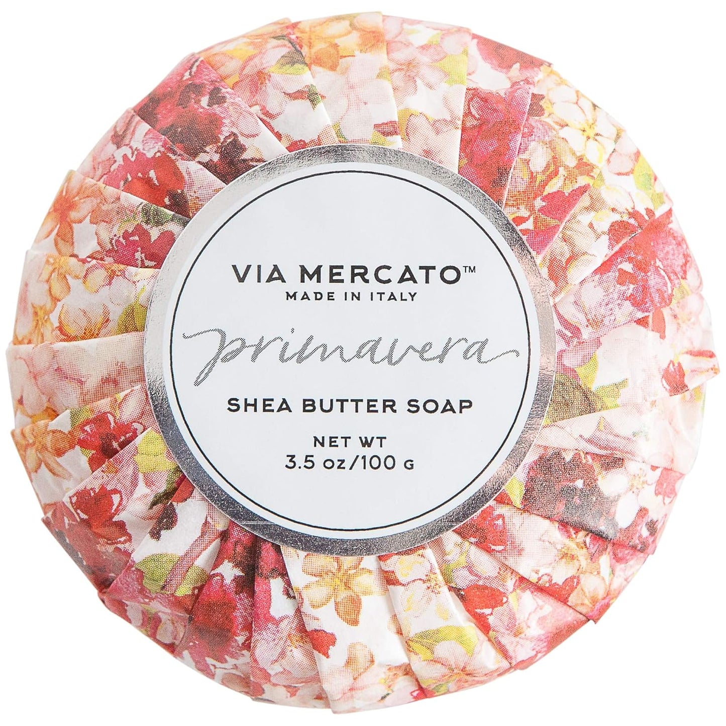 Via Mercato Primavera Spring Blossoms Collection, Soap & Dish Set, Red Currant Blossom, 100 Gram