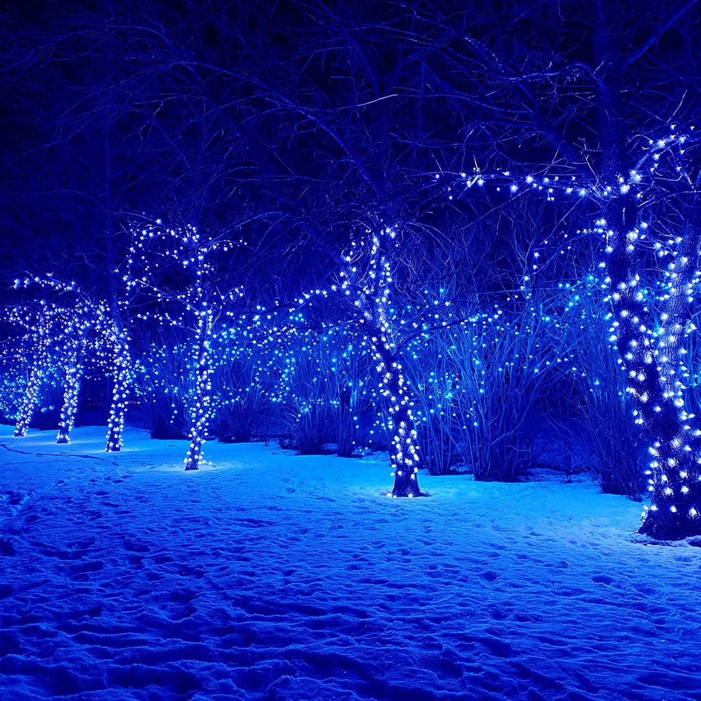 Connectable 240LED 88Ft 13Modes Christmas Lights Outdoor Indoor | Extendable Green Wire Christmas String Lights with Timer | Twinkle Fairy Light Plug in for Xmas Tree Garden Decor Party (Blue)