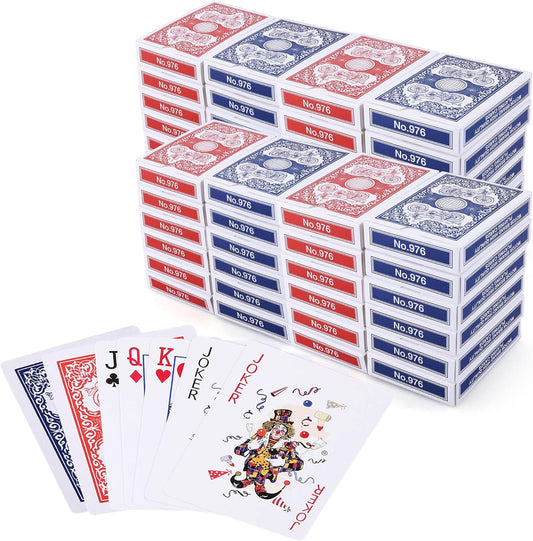 LotFancy Playing Cards Bulk, 144 Decks of Cards - 72 Blue and 72 Red, Poker Size Standard Index, for Blackjack, Euchre, Canasta Card Game, Casino Grade