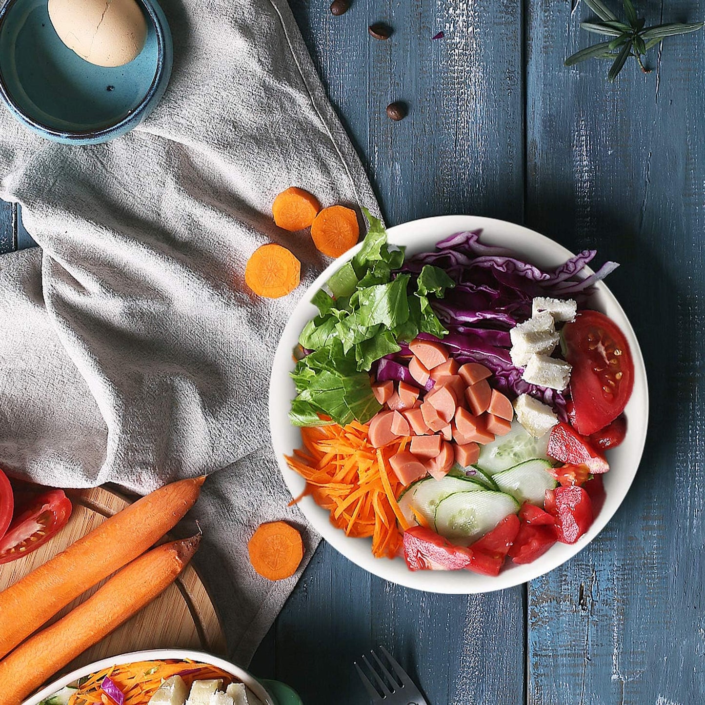 Nervure 120 Pack Biodegradable Paper Bowls - 24 oz. Compostable Disposable Bowls Made by 100% Sugar Cane Fibers - Perfect for Cereal, Salads and Soups