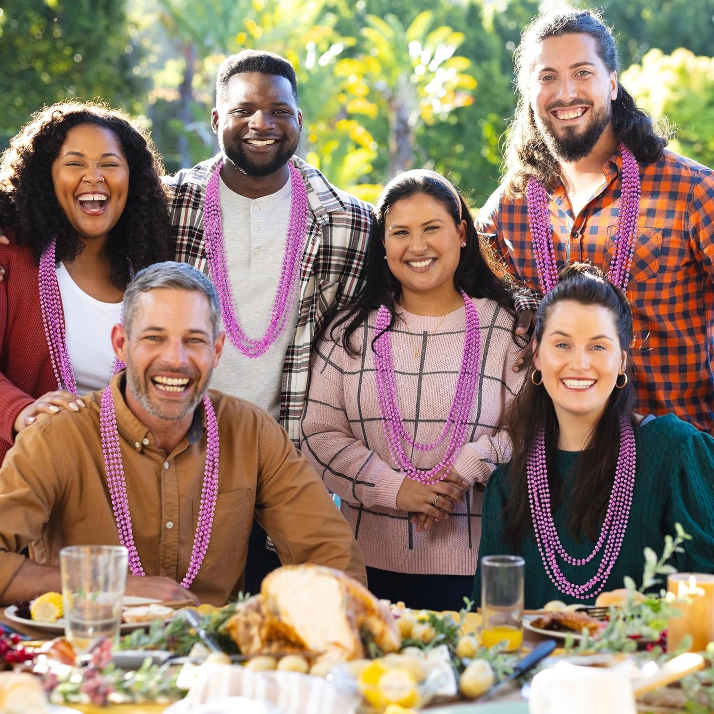 120 PCS Bead Necklaces, 33 IN Mardi Gras Beads, Mardi Gras Accessories, Party Beads Parade Throws Bulk Party Costume Favors Supplies Decor for Gender Baby Shower Wedding Pirate