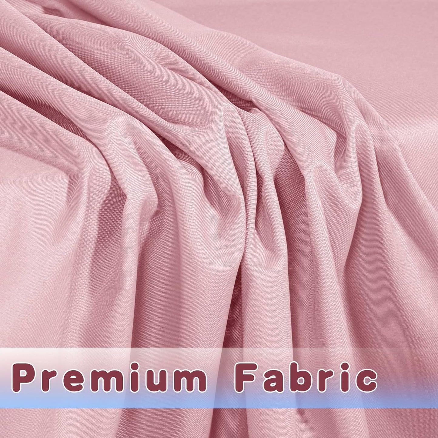 HolidayIdeas Pink Fitted Table Covers - 96 x 30 Inch - 2 Pack Rectangle Tablecloths for 8 Foot Tables, Polyester Fabric Tablecloth for Parties, Baby Shower, Wedding, Trade Show