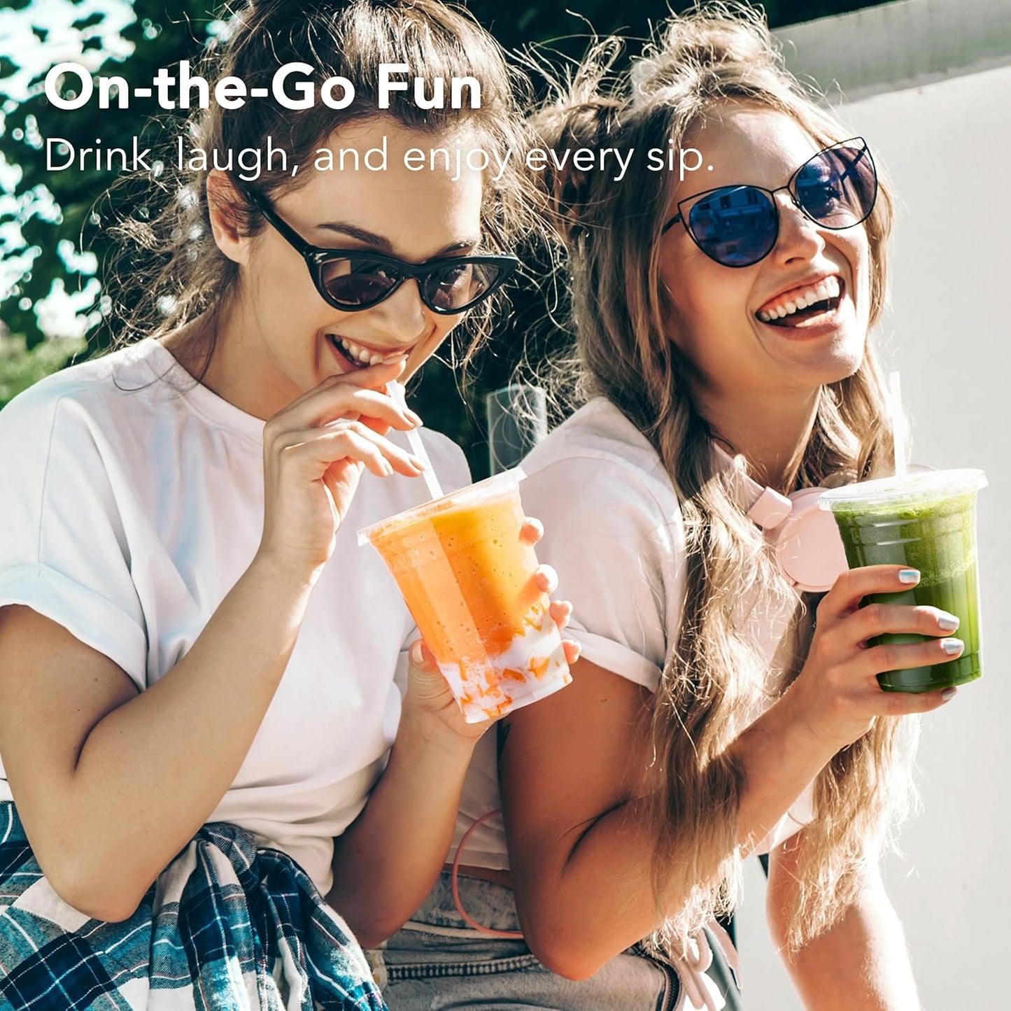 100 Pack 16 oz Clear Plastic Cups with Lids and Straws, Disposable Coffee Cups with Lids, To Go Iced Coffee Cups with Lids, Disposable Cups for Party, Smoothie Cup for Cold Drinks