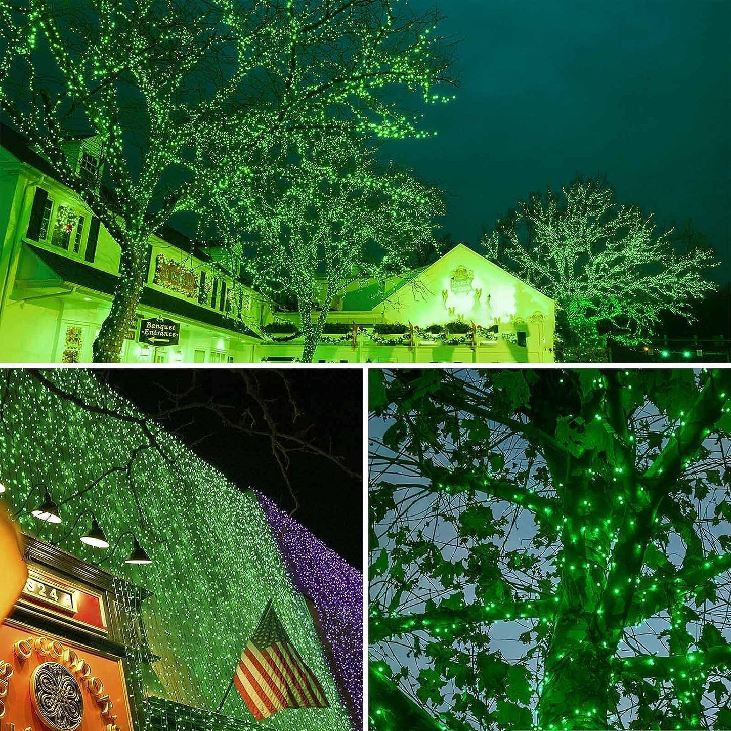 Connectable 240LED 88Ft 13Modes Christmas String Lights Indoor Outdoor | Extendable Green Wire Green Christmas Tree Lights with Timer | Twinkle Fairy Light Plug in for Xmas Tree Garden Decor(Green)