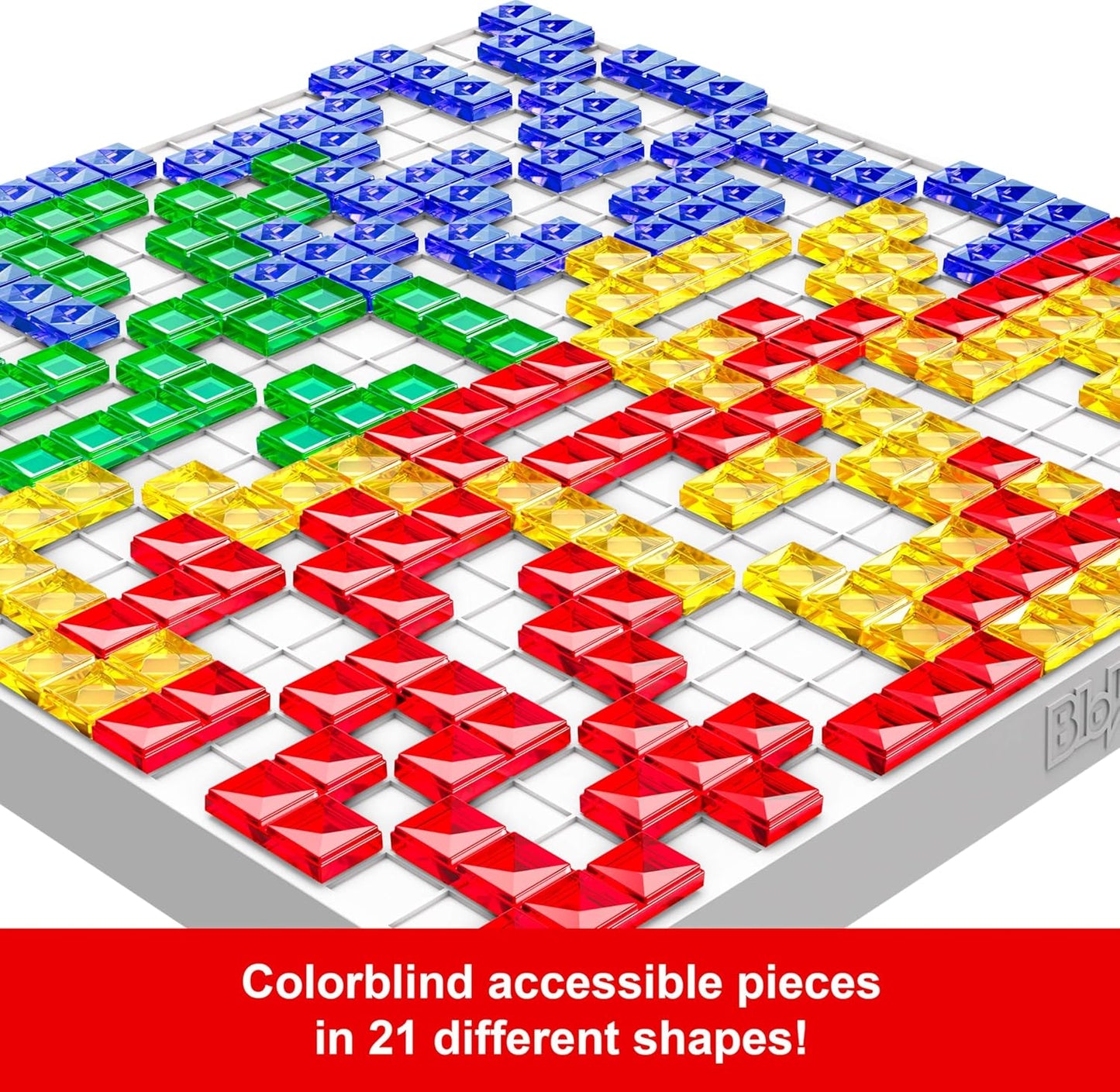 Mattel Games Blokus Strategy Board Game for Kids & Families with Color Blind Accessible Pieces & Just One Rule