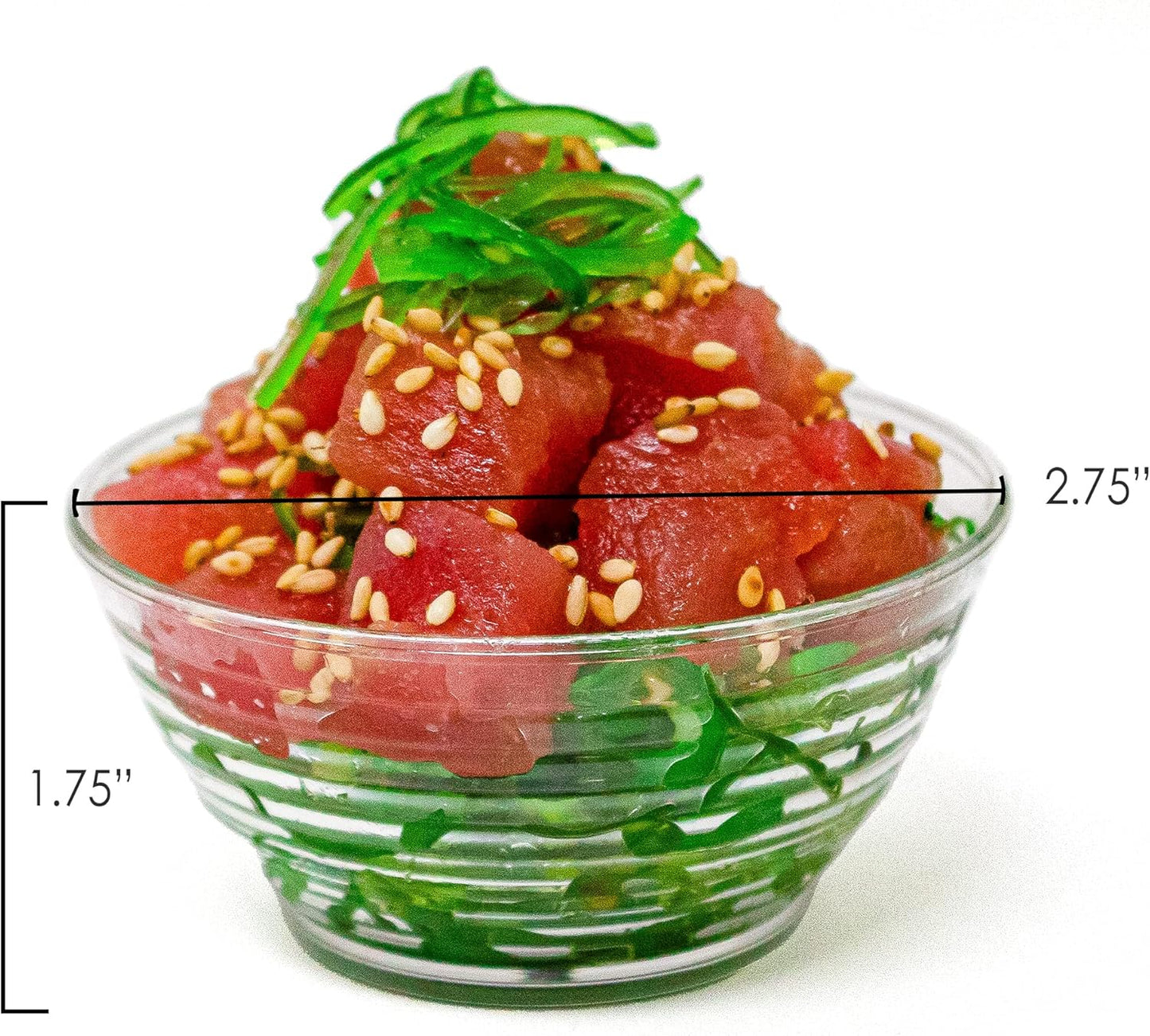 50 Pack 3 oz. Asian-Style Clear Mini Plastic Bowl With Spoons For Appetizer Bowls and Disposable Dessert Bowls Professional-Grade Recyclable Disposable Mini Dessert Cup for Appetizers CMJJ