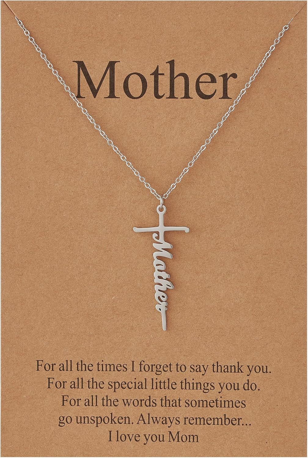 Lcherry Faith Cross Pendant Necklace for Women Religious Christian Jewelry Mother's Day Gifts for Women