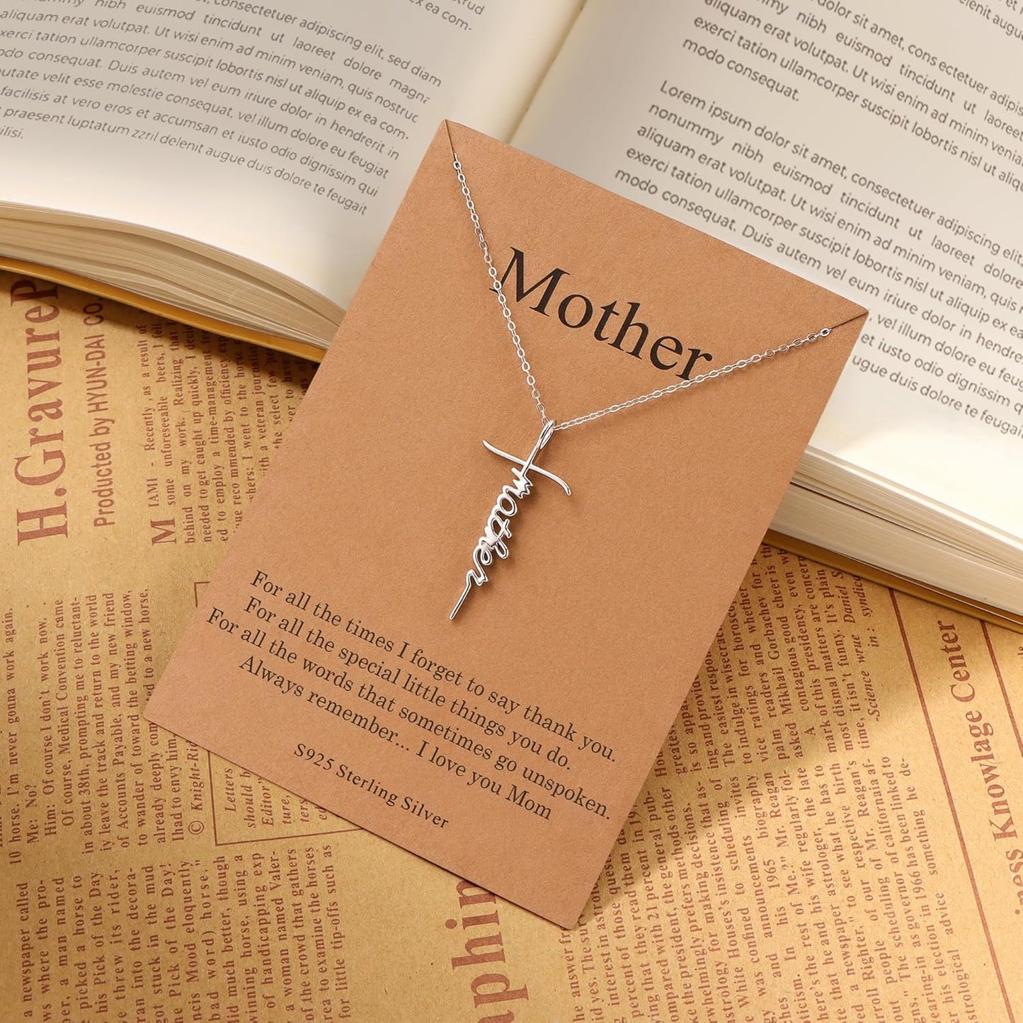 Lcherry Faith Cross Pendant Necklace for Women Religious Christian Jewelry Mother's Day Gifts for Women
