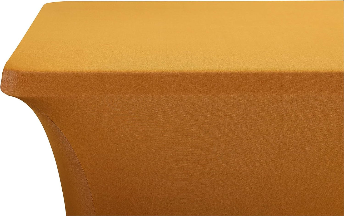 LZY Spandex Fitted Stretch Table Cover for 4ft or 6ft or 8ft Folding Table, Rectangular Cocktail Tablecloth, Perfect for Party or Banquet