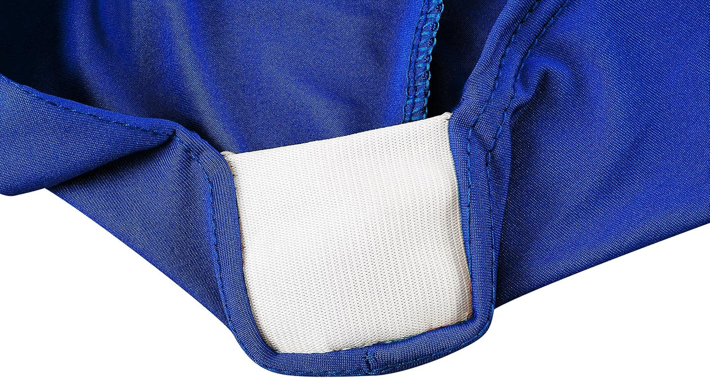 LZY Spandex Table Covers 6 Feet, Stretch/Fitted Table Covers for 6 Feet Folding Table, Rectangular Spandex Table Cloths for Wedding Party or Event (6FT-2PCS, Classicblue)