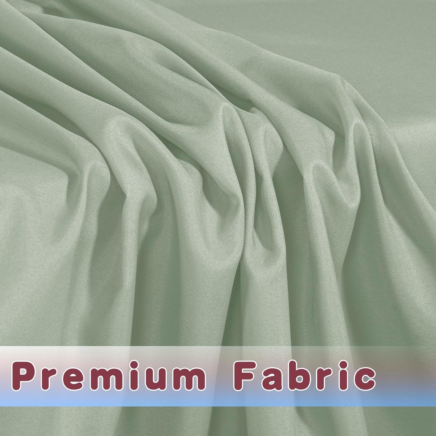 HolidayIdeas 2 Pack Fitted Tableclothes - 48 x 24 Inch - Rectangle Tablecloths for 4 Foot Tables, Polyester Fabric Table Covers for Parties, Holiday Dinner, Trade Show (Sage Green)