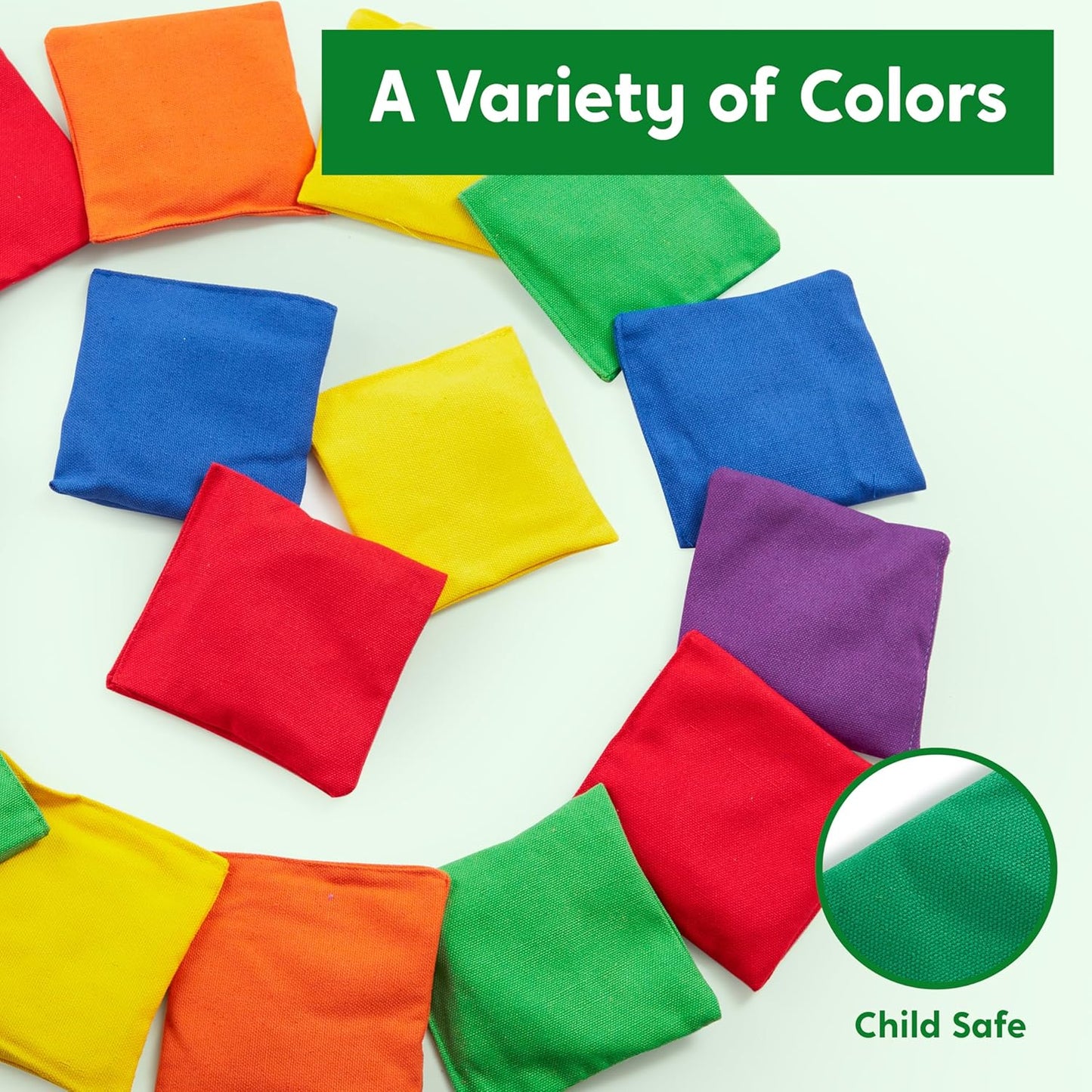 JOYIN 16 Cornhole Bean Bags for Tossing (4.7” x 4.7”), Durable Nylon All-Weather Game, Includes 15 Bean Bags and a Carry Bag, Cornhole Game Set, Party Supplies for Kids & Adults