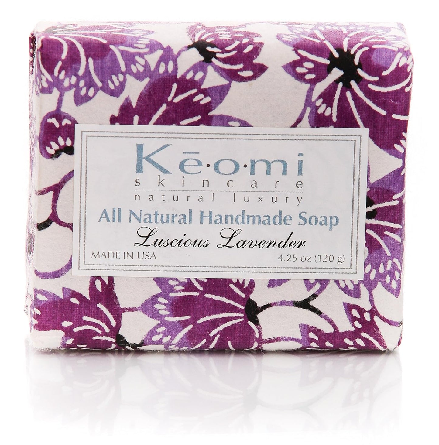 Organic Luxury Handmade 4 Bar Soap Gift Set by KEOMI NATURALS - Gift Boxed & Ready to Give - PAMPER THEM w/LUXURY WHILE LIFTING THEIR SPIRITS