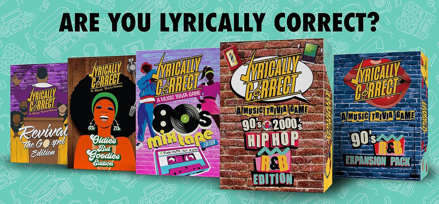 Lyrically Correct Revival Music Trivia Card Game - The Gospel Edition - Finish The Lyrics Challenge, Fun for Adults, Party or Family Night