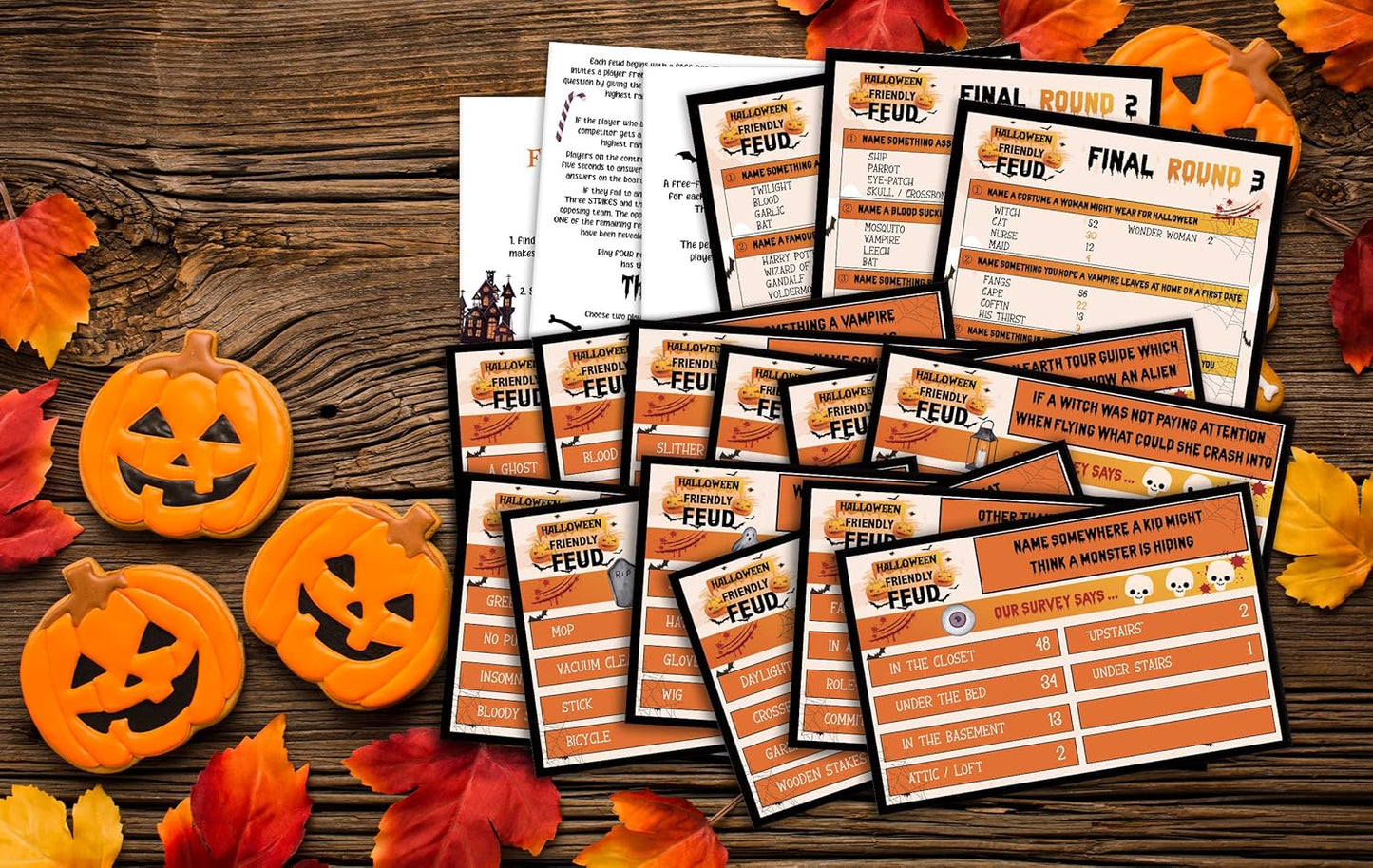 Halloween Friendly Feud Quiz, Family Feud Quiz, Baby Shower Game Night, Halloween Party Game, Family Activity, Feud Trivia Quiz, Baby Shower Game - 004I