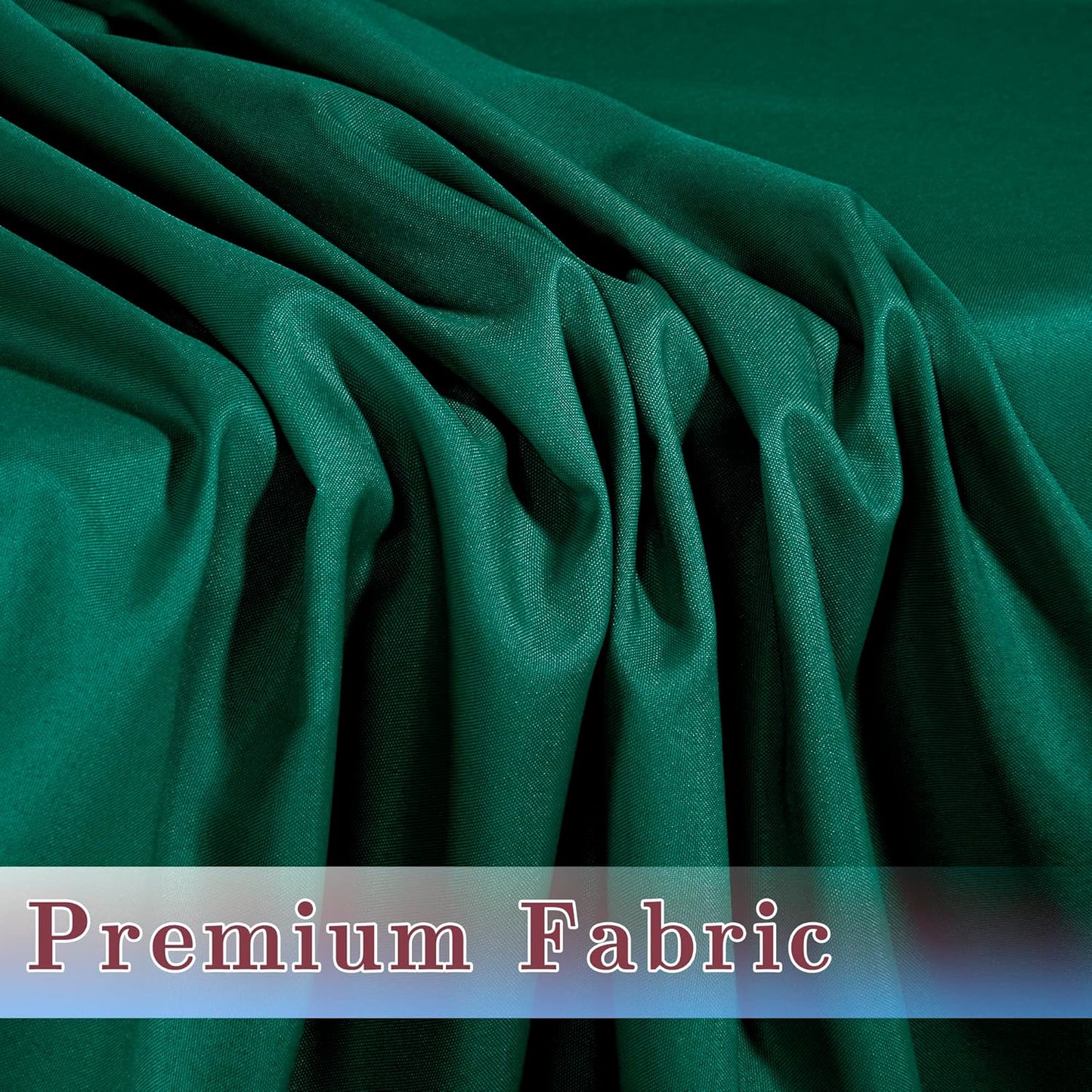 HolidayIdeas 2 Pack Fitted Table Clothes - 48 x 24 Inch - Green Rectangle Tablecloths for 4 Foot Folding Tables, Polyester Fabric Table Covers for Christmas, Craft Show, Trade Show, Business Party