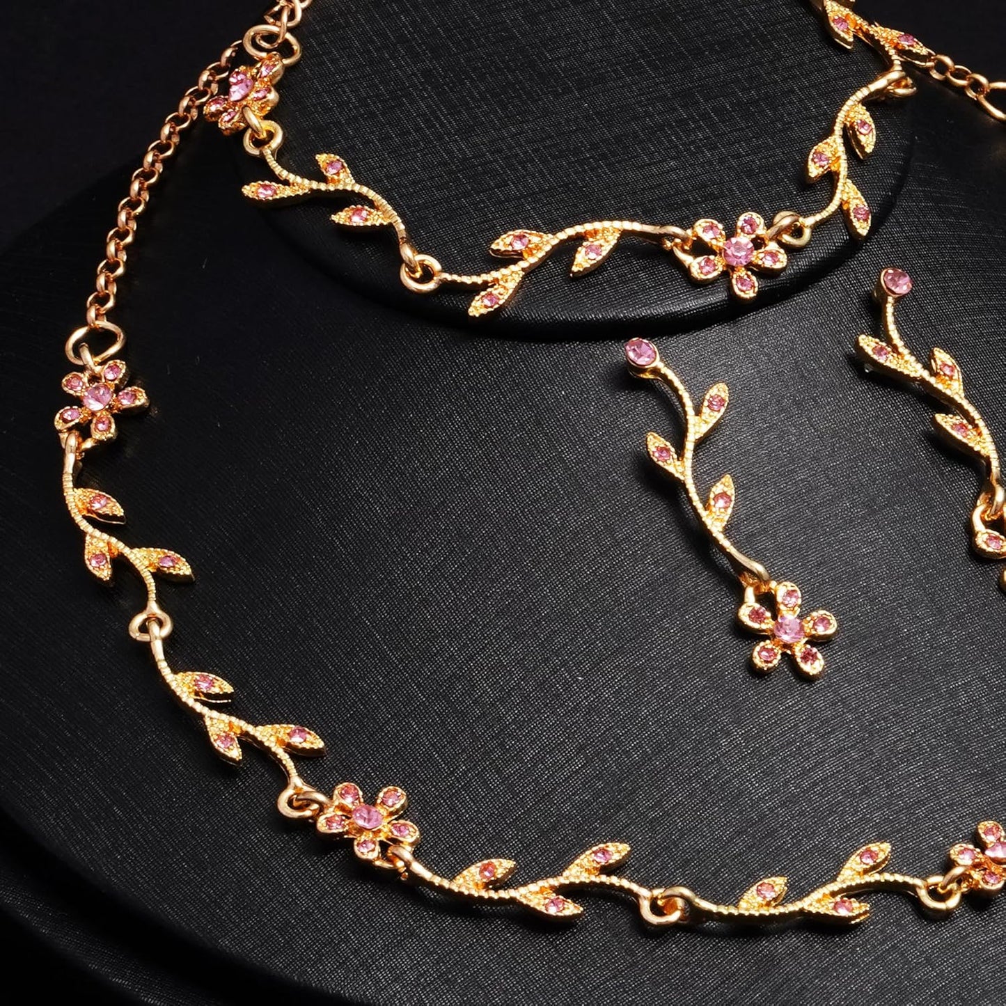 Crystal Necklace Earrings Bracelet Bridal Wedding Jewelry Set Rhinestone Choker Necklace For Brides Bridesmaid