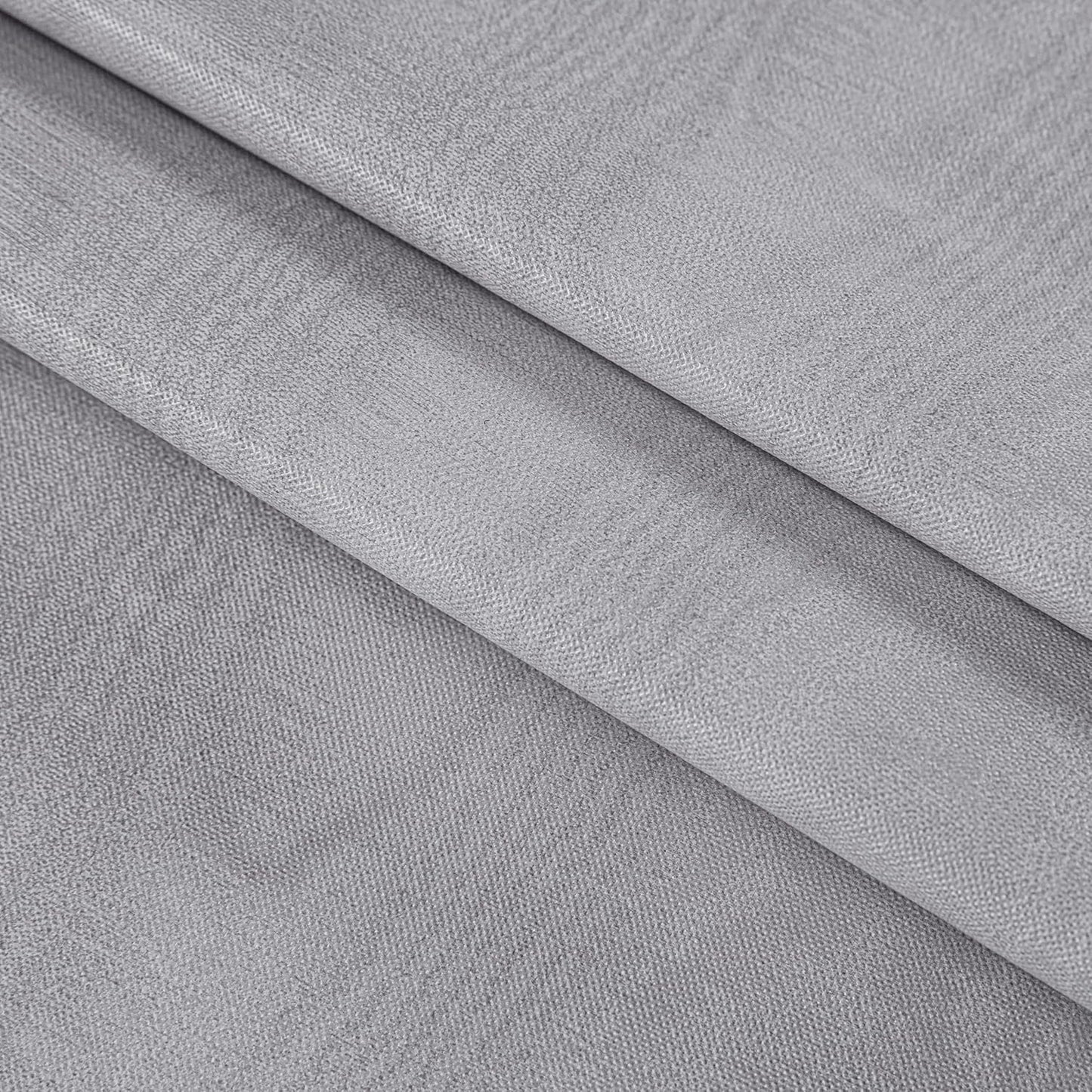 Newbridge Vinyl Flannel Backed Tablecloth, 60 x 120 Inch Rectangle, Grey Moire Wavy Solid Design, Heavyweight Indoor Outdoor Waterproof Table Cover, Easy Care Wipe Clean