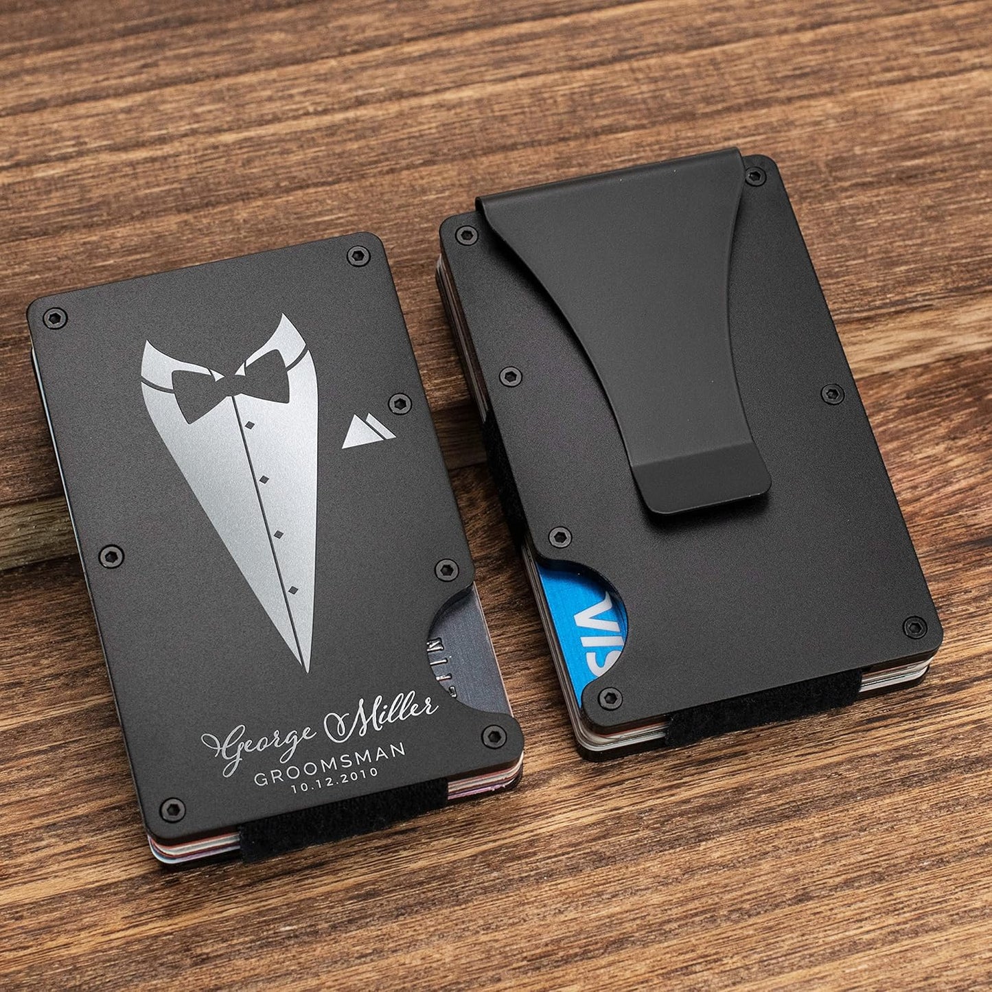 Amazing Items Set of 6, Groomsmen Gifts, Personalized Groomsmen Proposal Gifts, Groomsman Gift for Wedding, Custom Groomsmen Gifts Wallet Set, Groomsman Gifts for Men - D5