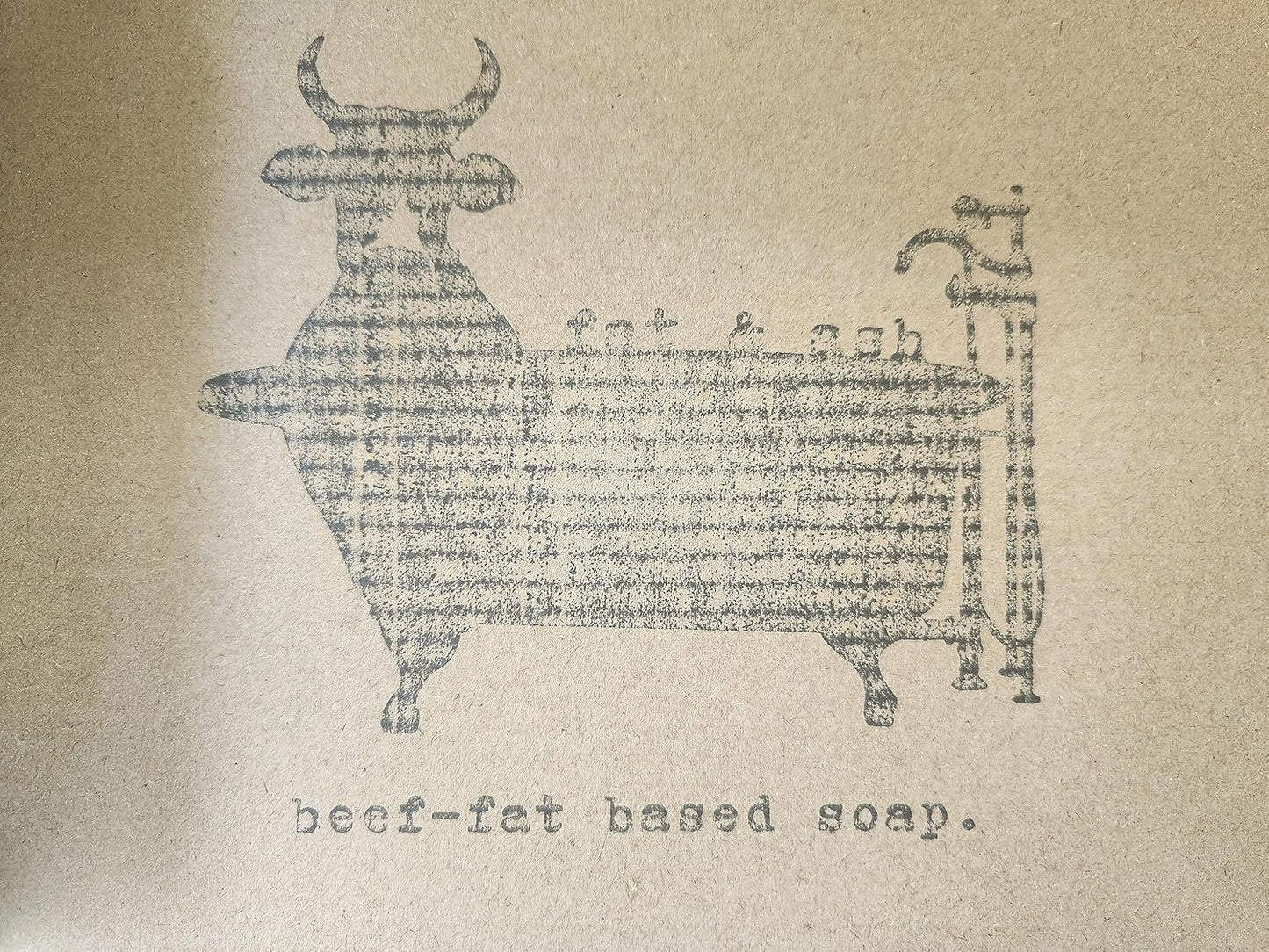 fat & ash Beef Tallow Soap Bar (12 Pack) - VERY SIMPLE INGREDIENTS - Organic and Moisturizing - Handmade in USA - Family Recipe - Long-Lasting, All-Natural, For Dry Skin