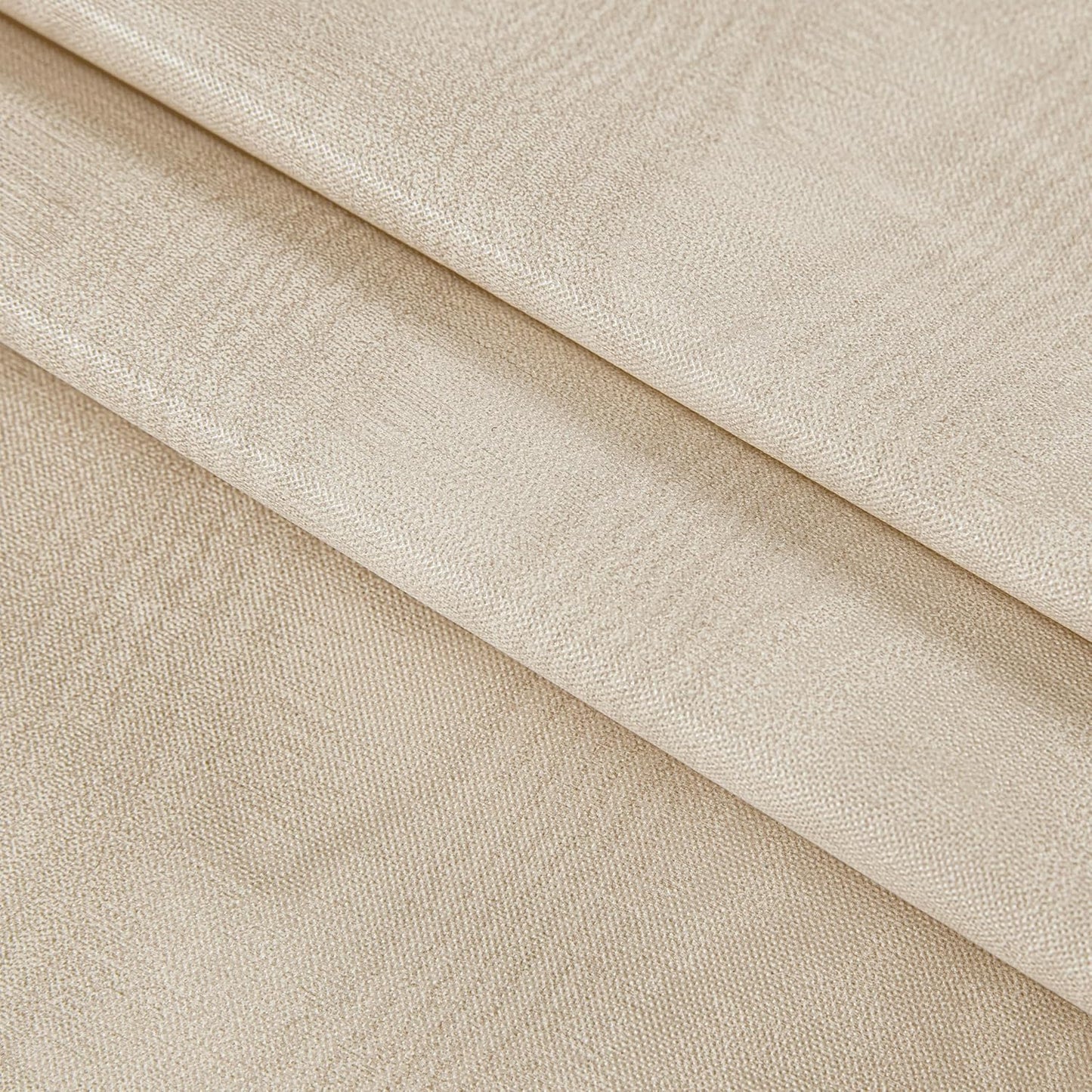 Newbridge Vinyl Flannel Backed Tablecloth, 52 x 52 Inch Square, Taupe Moire Wavy Solid Design, Heavyweight Indoor Outdoor Waterproof Table Cover, Easy Care Wipe Clean